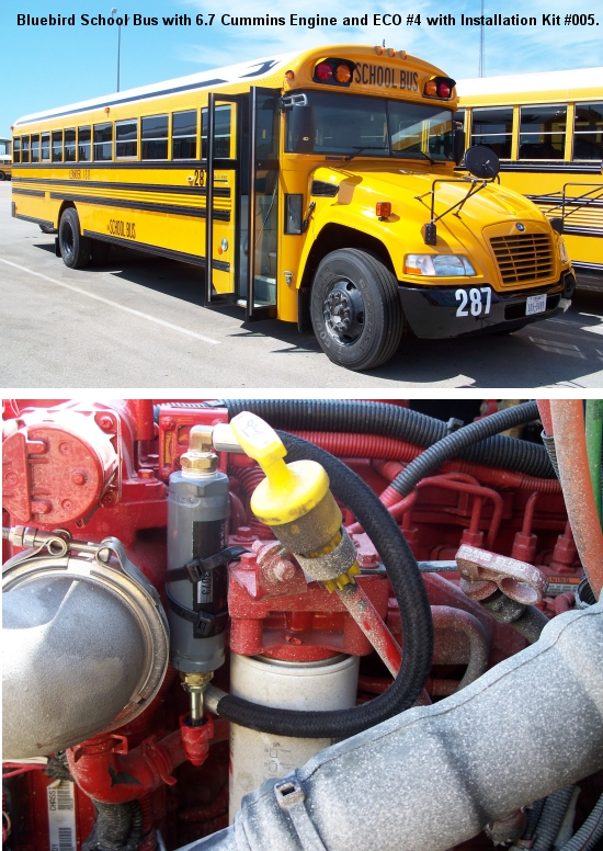 bluebird school bus using eco systems